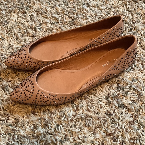 Coach Rory Studded Pointy Toe Flats - Picture 2 of 9